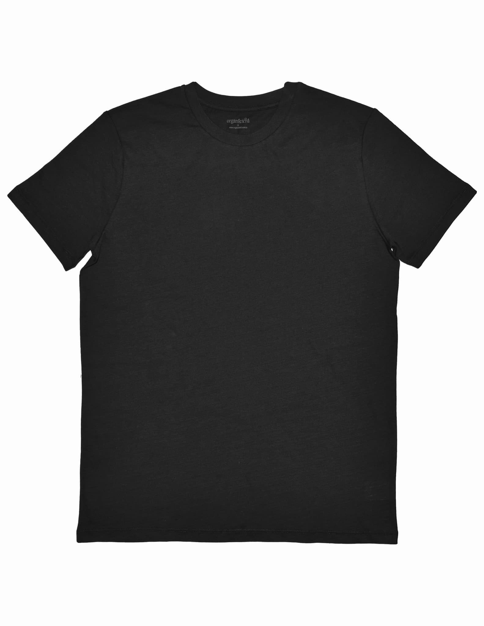 Basic Erkek Flamlı Siyah Kısa Kol T-shirt resmi